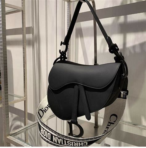 black dior saddlebag|authentic Dior saddle bag.